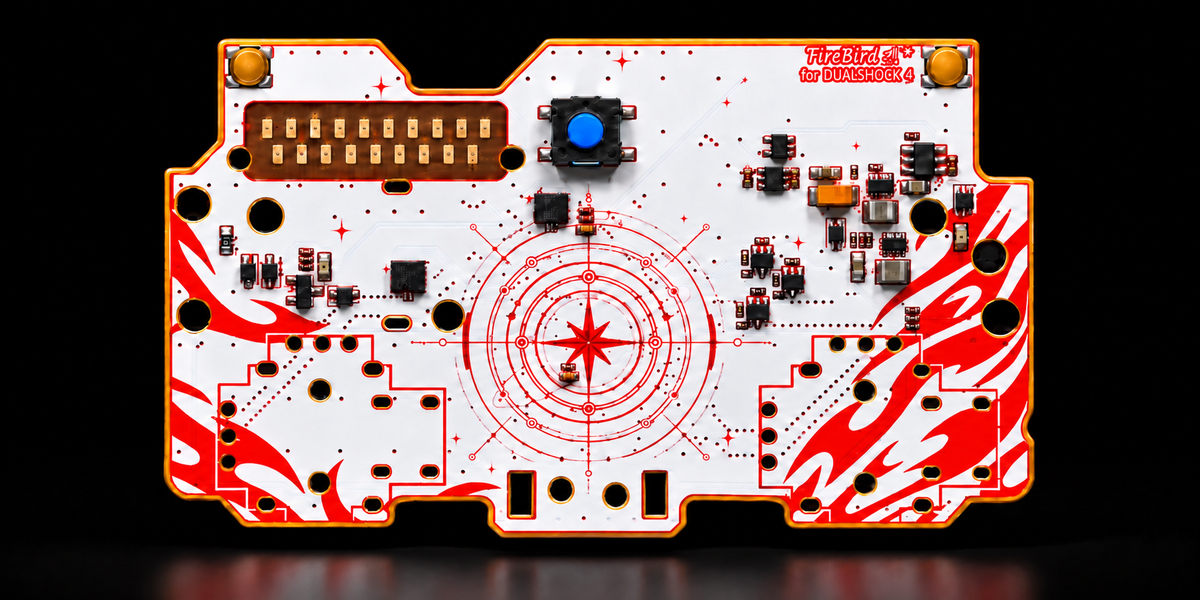 Firebird DualShock 4 PCB — supplied Scrimms artwork
